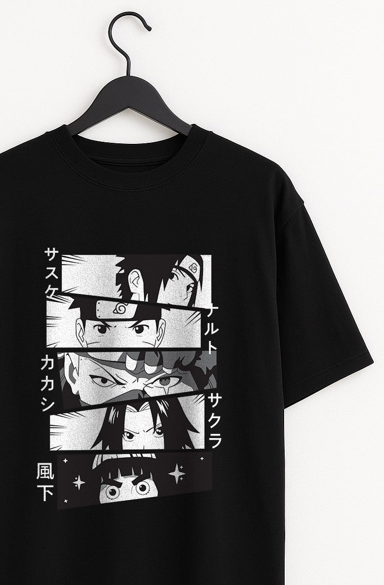 Ninja Squad Manga Panel Oversized T-Shirt
