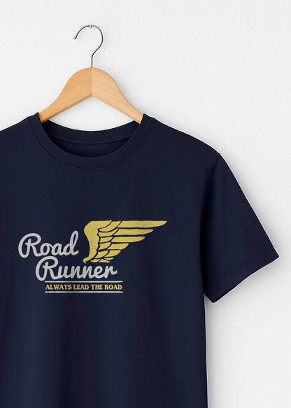 Road Runner Graphic Printed Navy Blue T-Shirt