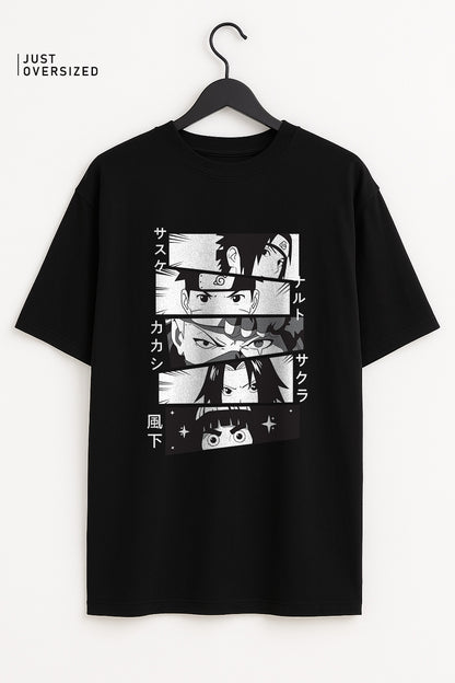 Ninja Squad Manga Panel Oversized T-Shirt
