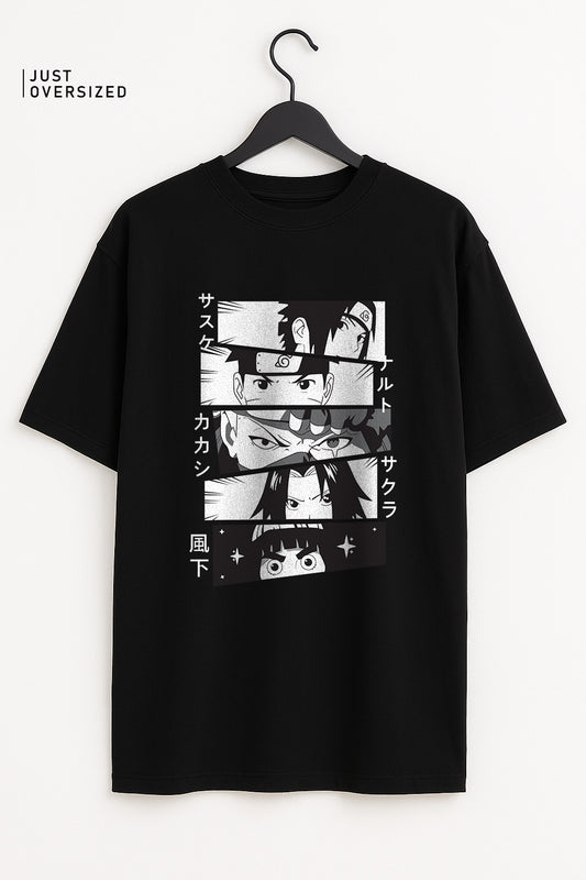 Ninja Squad Manga Panel Oversized T-Shirt