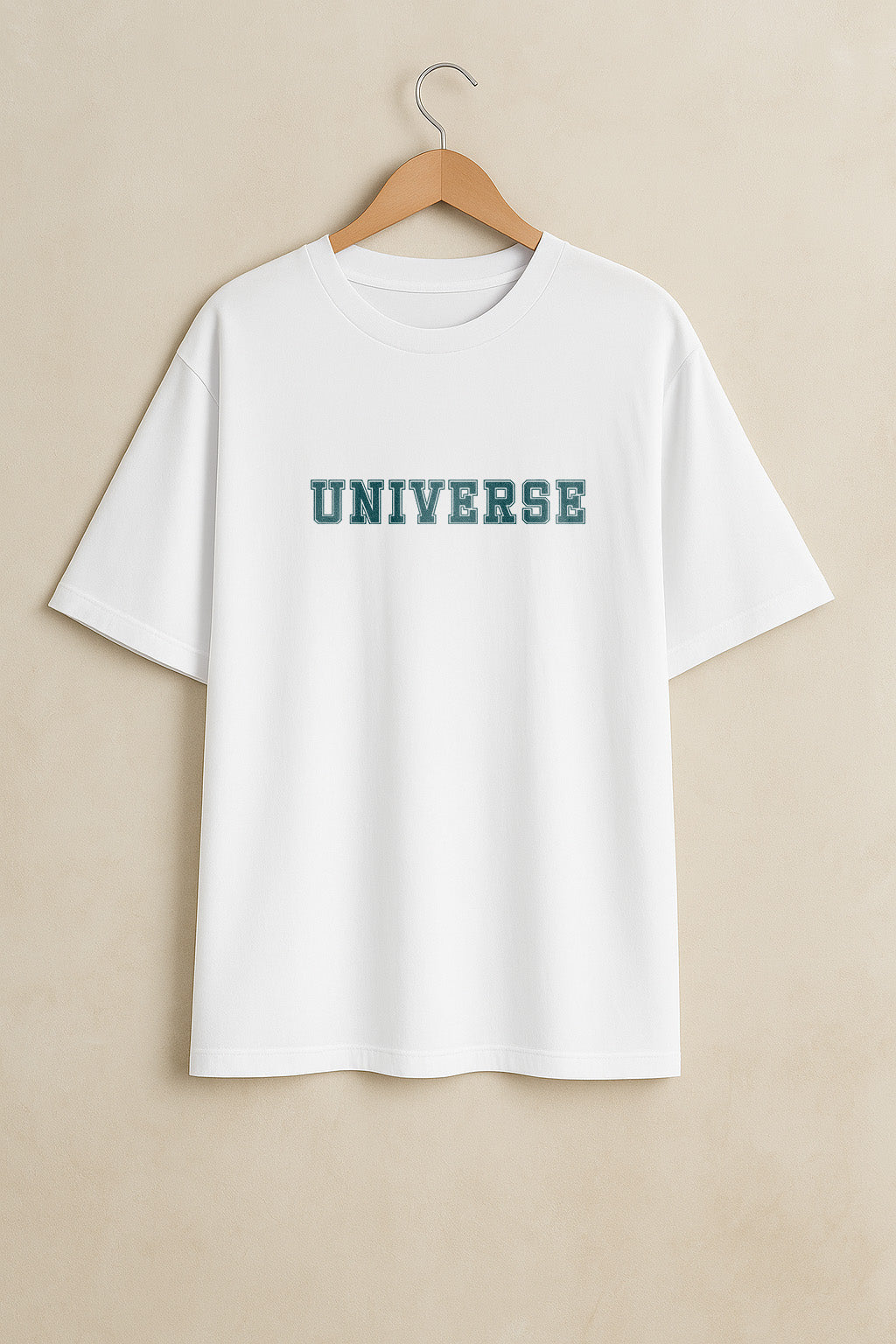 Classic White "UNIVERSE" Graphic T-Shirt