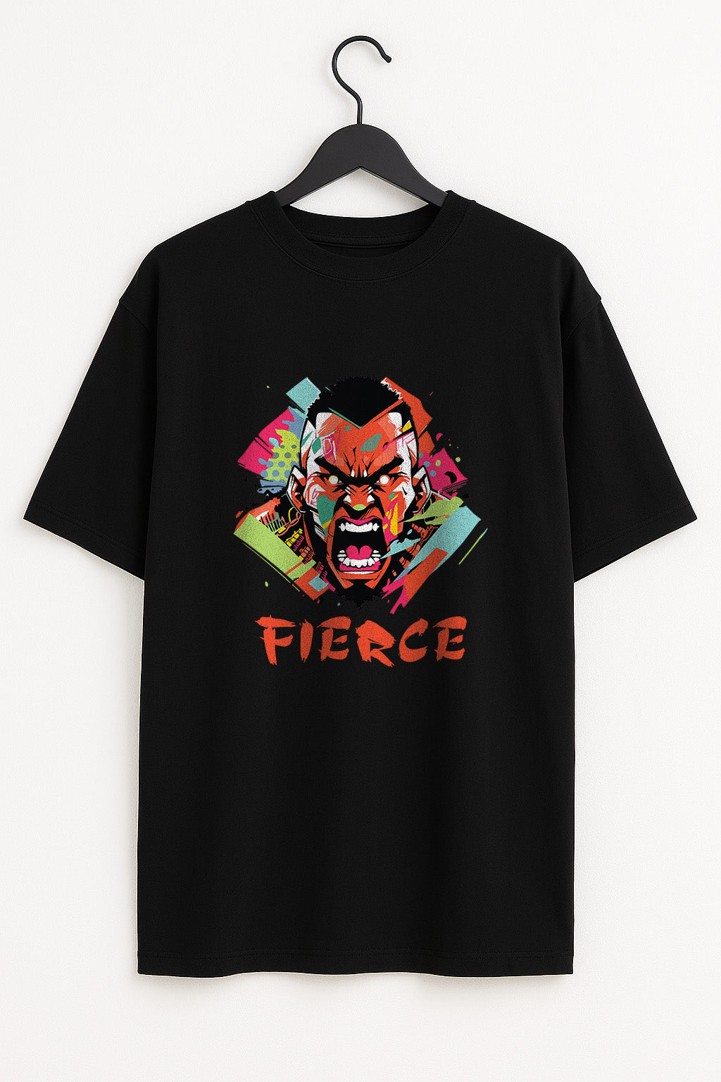 Black "FIERCE" Graphic T-Shirt