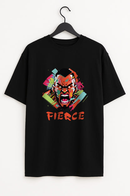 Black "FIERCE" Graphic T-Shirt
