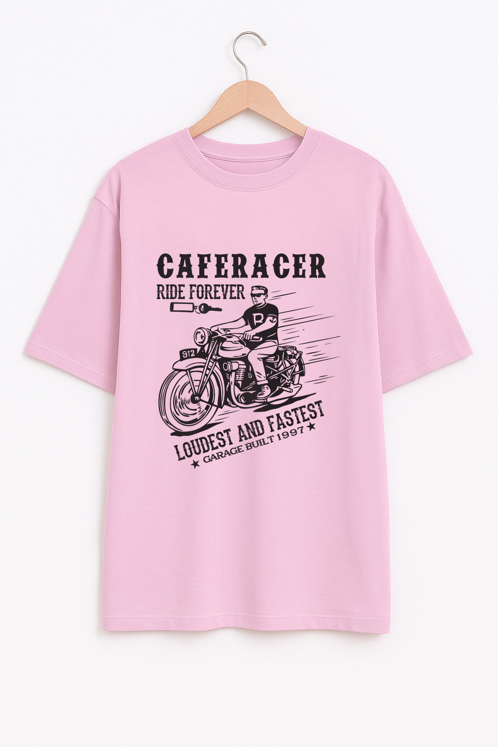 Cafe Racer Rider Graphic Oversized T-Shirt