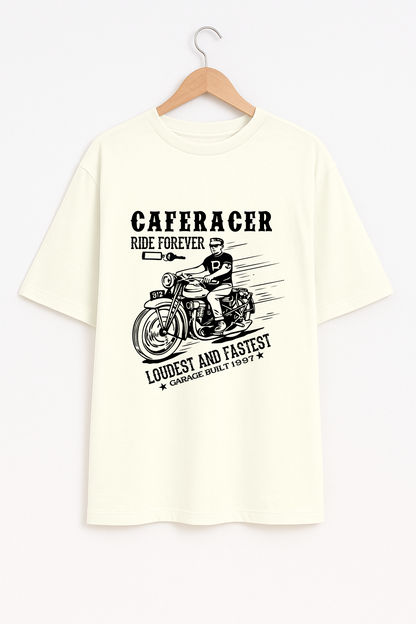 Cafe Racer Rider Graphic Oversized T-Shirt