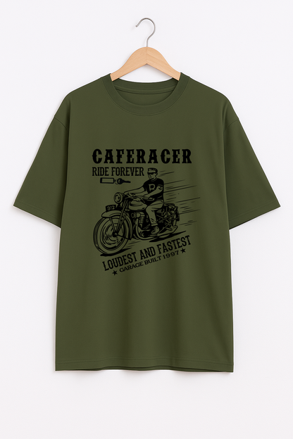 Cafe Racer Rider Graphic Oversized T-Shirt